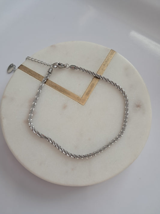 Silver anklet