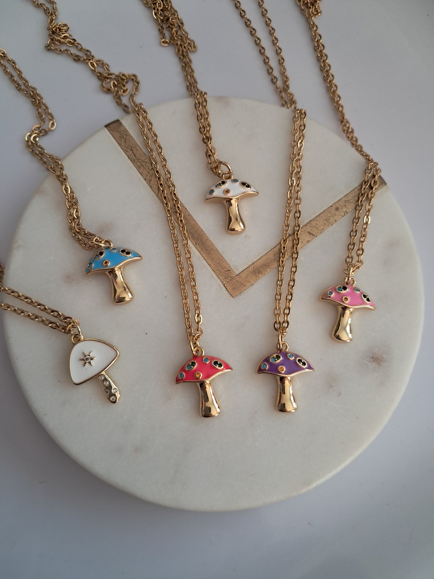 Mushroom necklaces