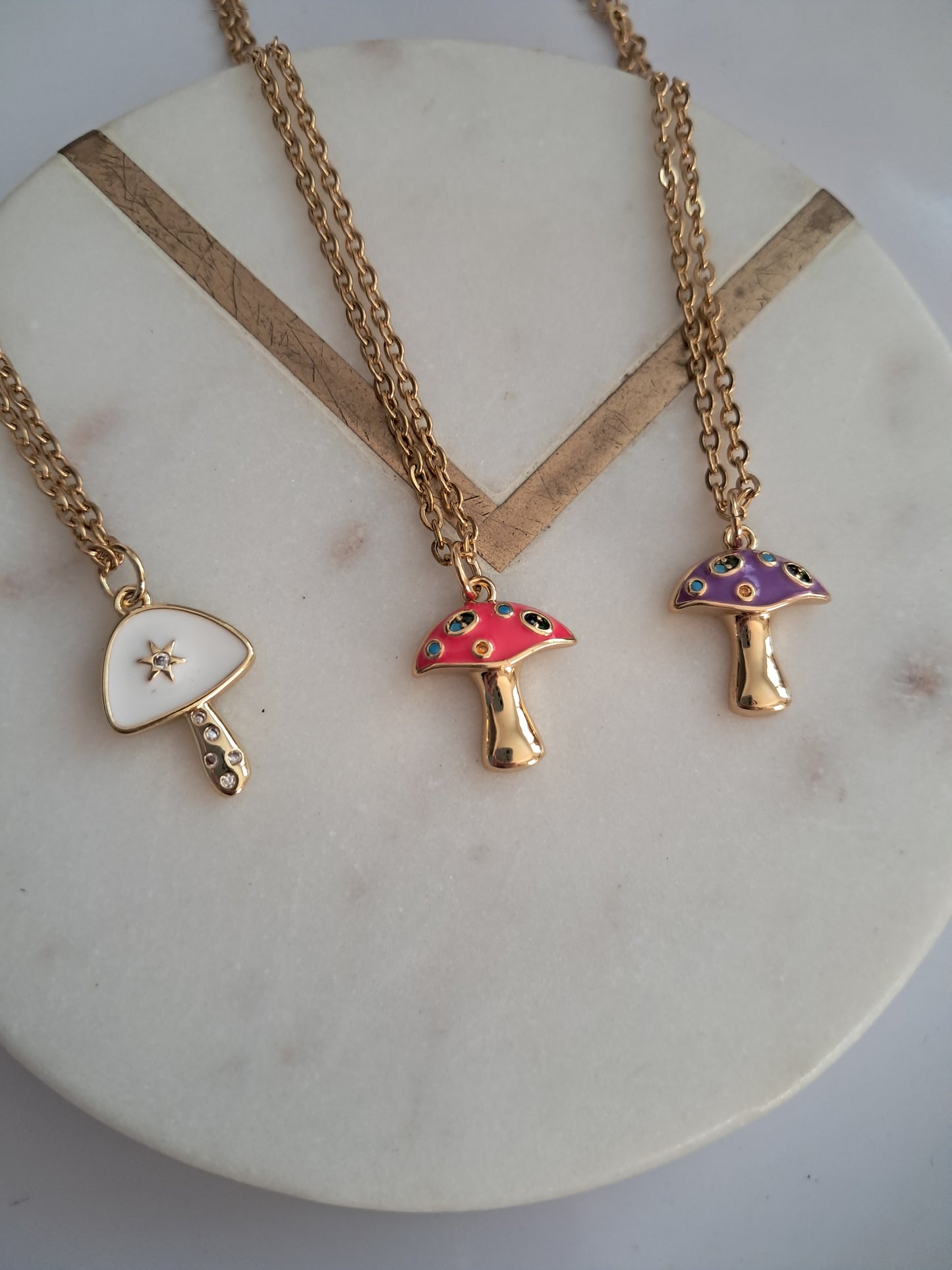 Mushroom necklaces