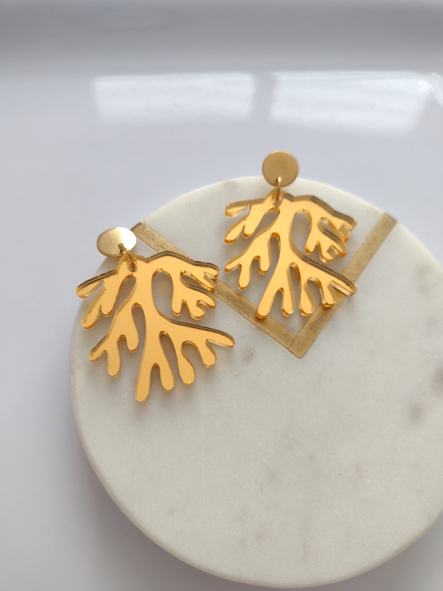 Coral earrings