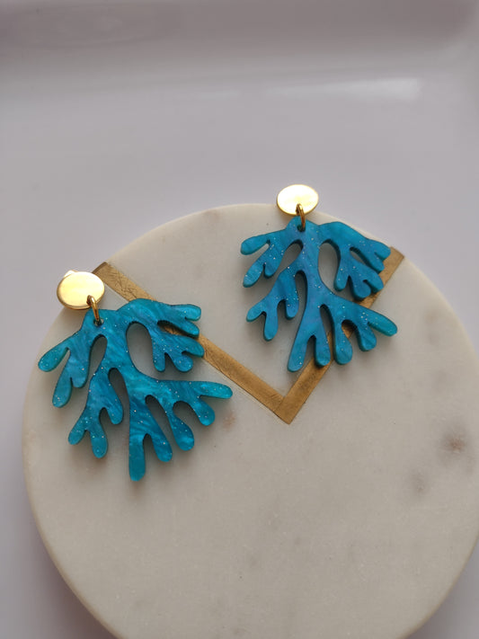 Coral earrings