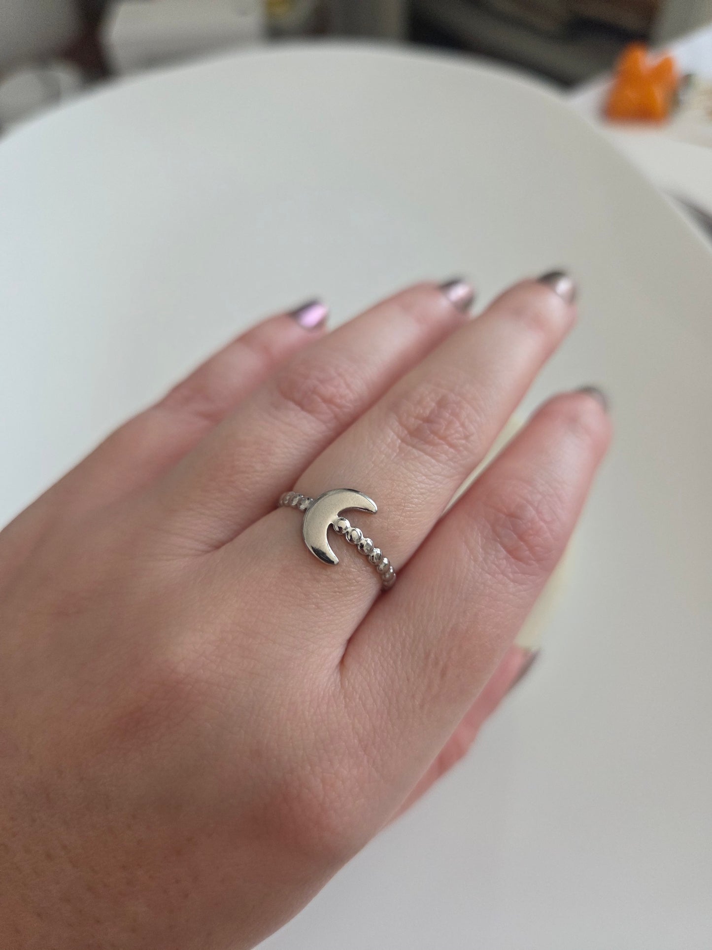 Luna silver ring