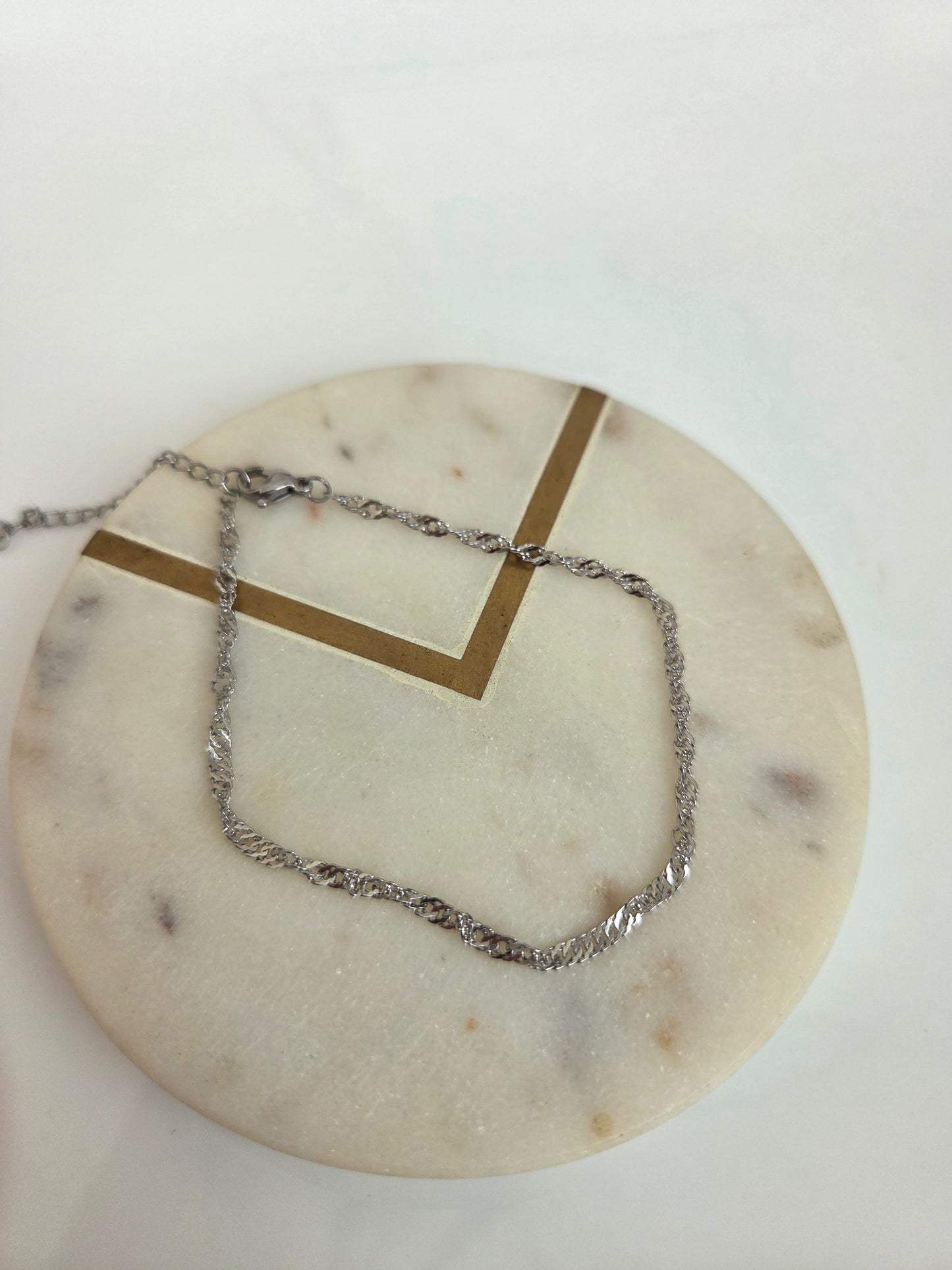Silver anklet