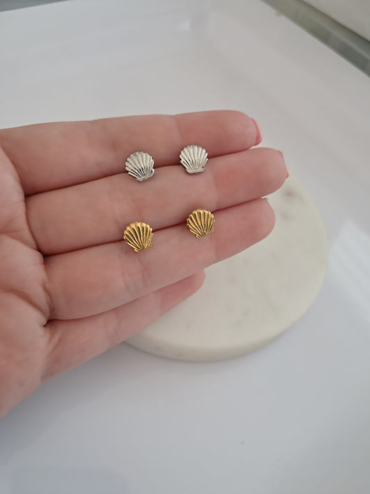 Concha stud earrings