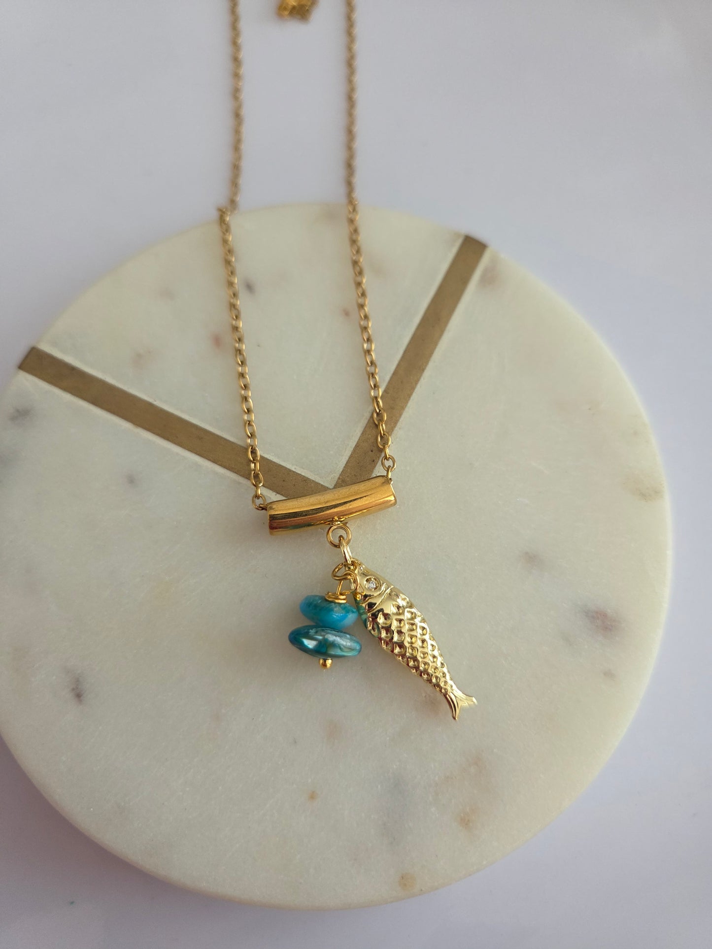 Ocean necklaces gold