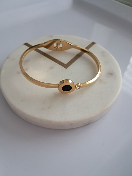 Clock & Diamond bangle