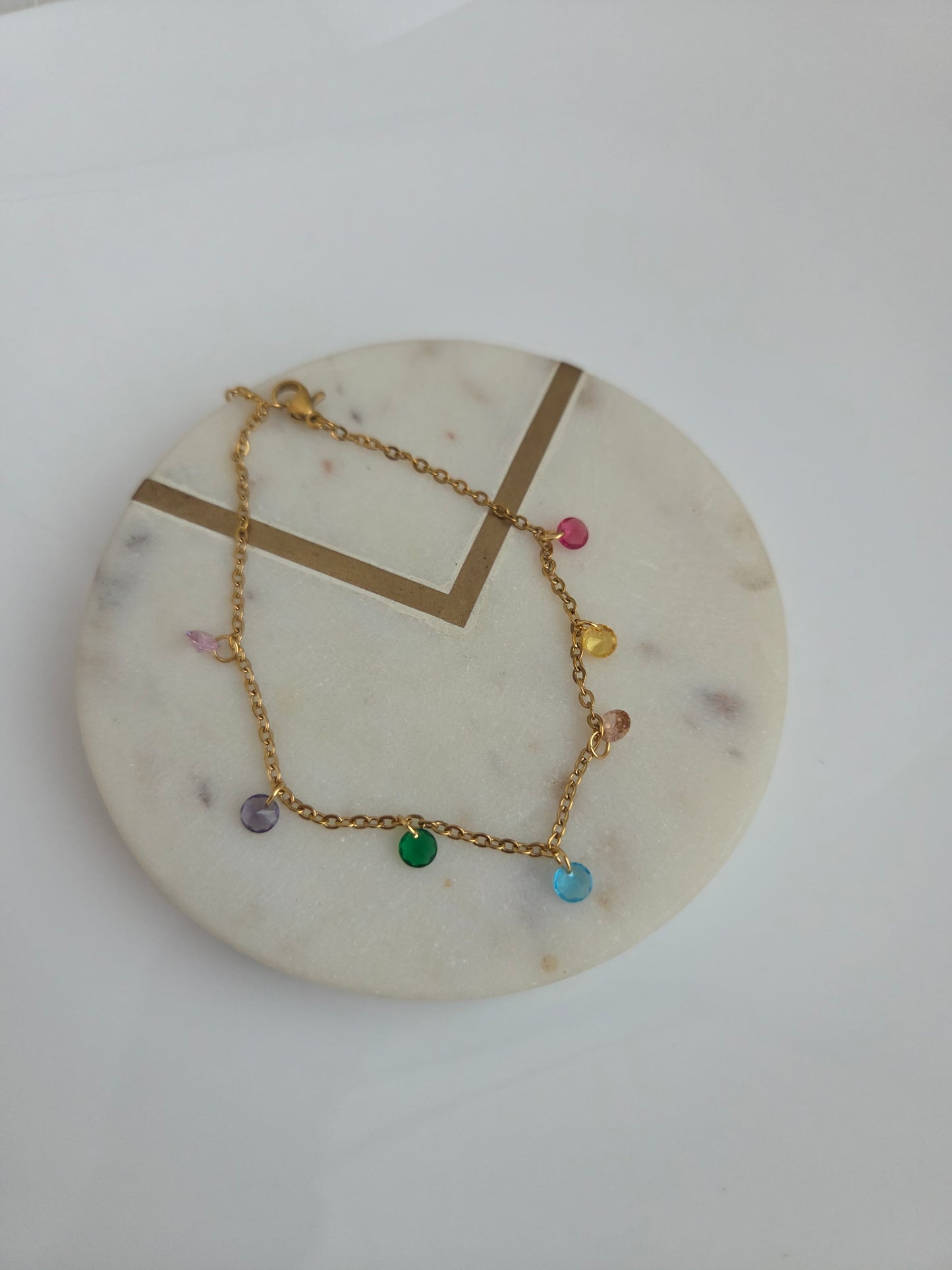 Cristales colors anklet