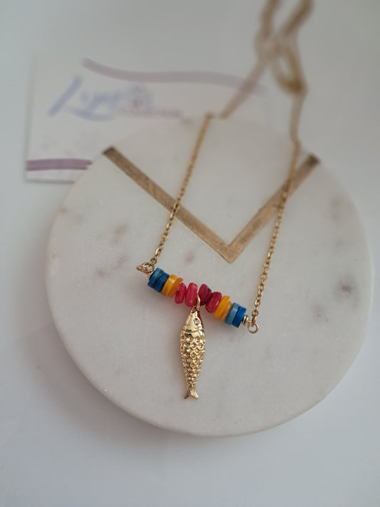 Fish colors necklaces