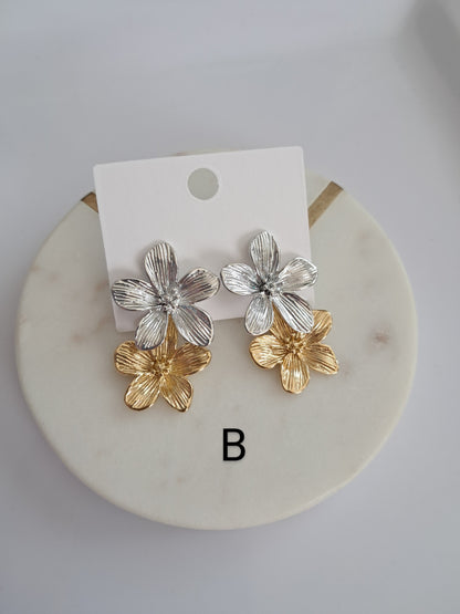 Doble tono earrings