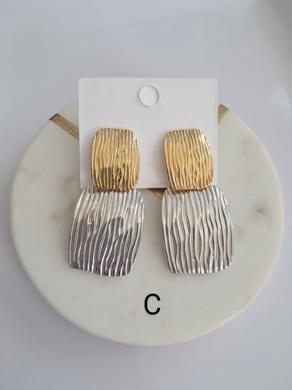 Doble tono earrings