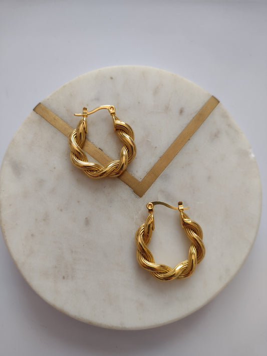 Gold earrings