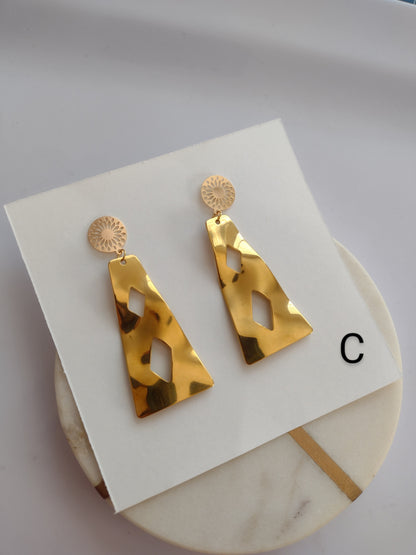 Gold earrings