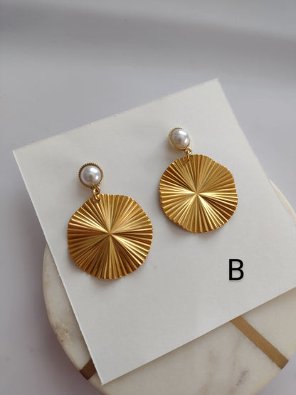 Gold earrings