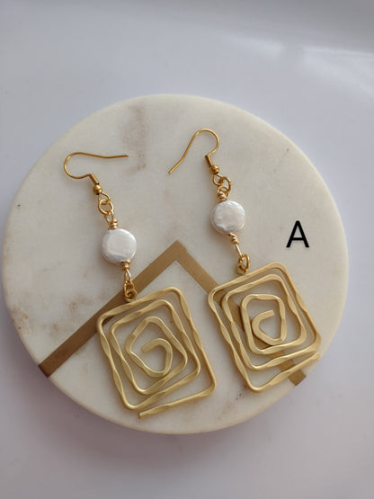 Gold earrings