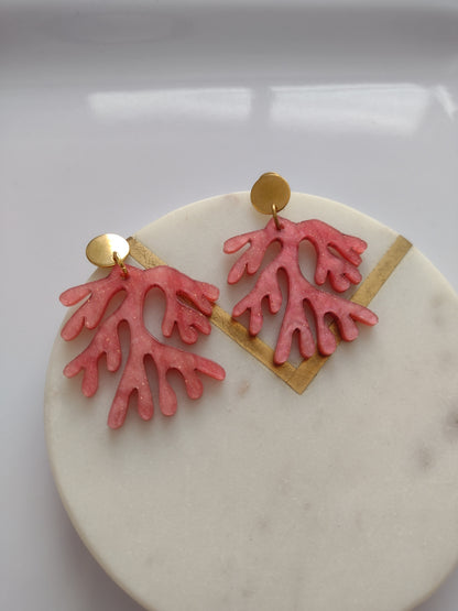 Coral earrings