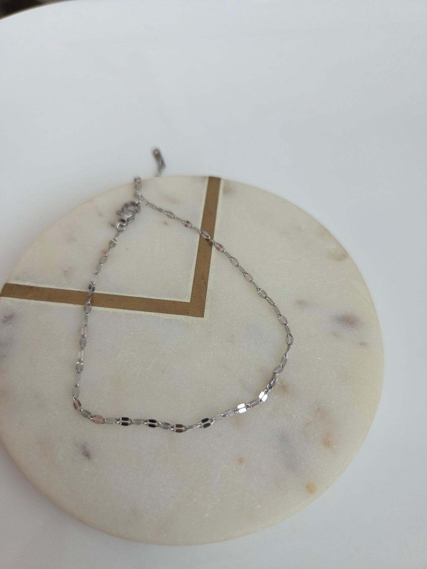 Eslabones silver anklet