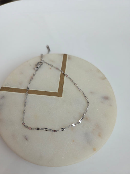 Eslabones silver anklet
