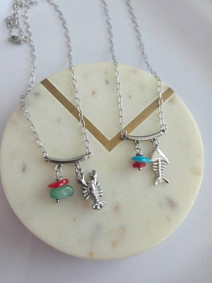 Ocean necklaces silver