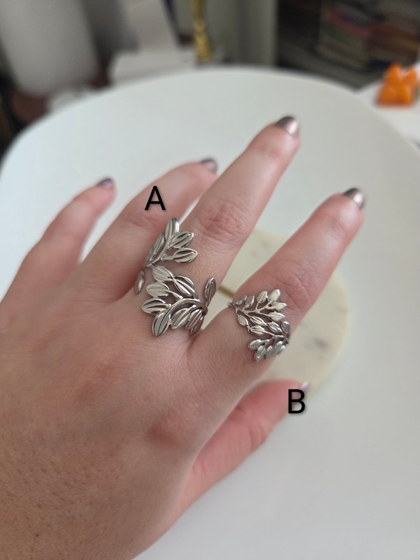Flower silver ring