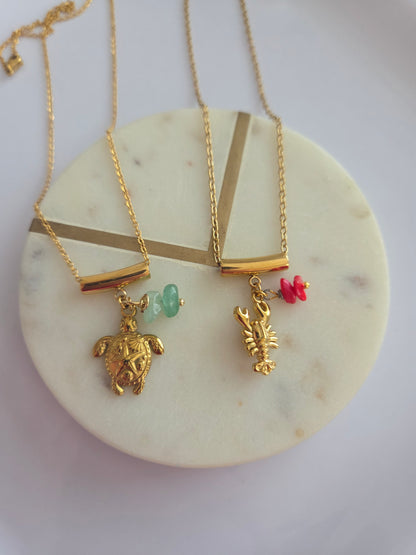 Ocean necklaces gold