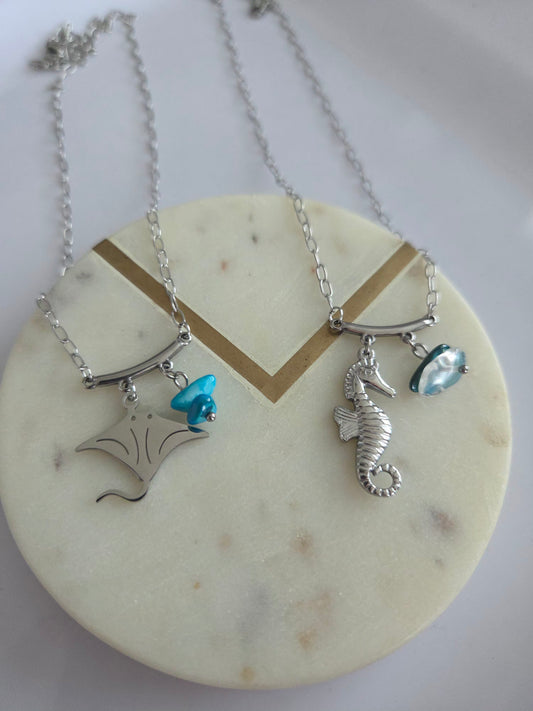 Ocean necklaces silver