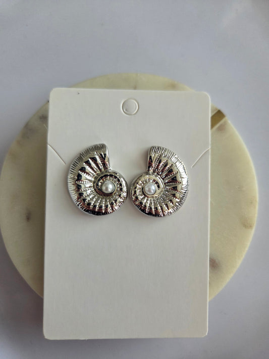 Caracol con perlas silver