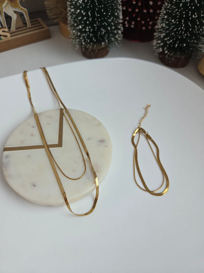 Set de collar y pantallas / Set de collar y pulsera